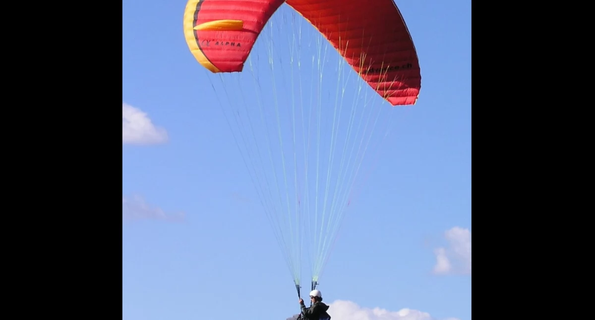 Pòzdrzatkòwi òdjimk. Òdj. Frédéric Bonifas Paraglider; zdrzódło: https://pl.wikipedia.org/wiki/Paralotniarstwo#/media/Plik:Paragliding.jpg