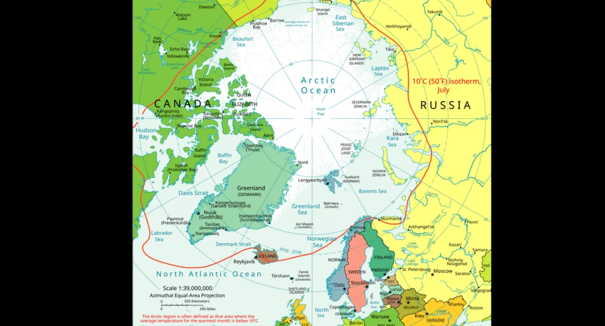 CIA World Factbook. Zdrzódło: https://pl.wikipedia.org/wiki/Ocean_Arktyczny#/media/Plik:Arctic.svg