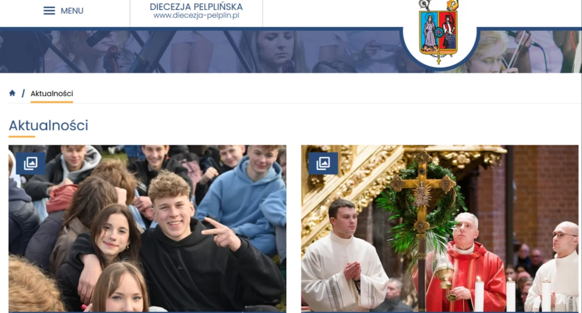Print screen ze starnë peplińśczi diecezje: https://diecezja-pelplin.pl/aktualnosci/