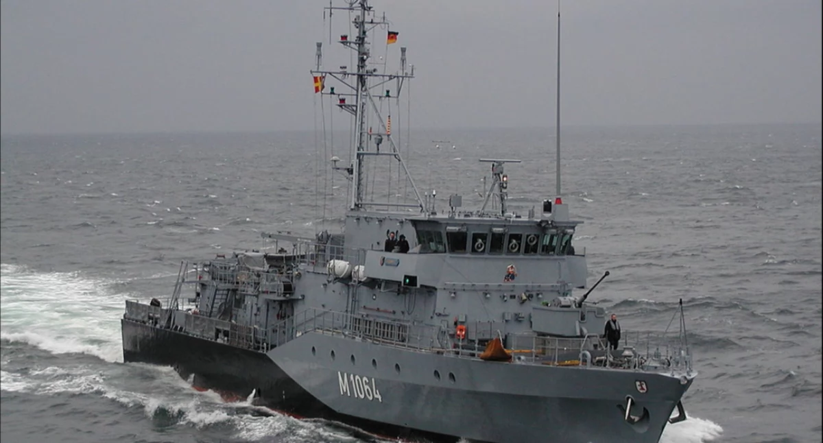 Pòzdrzatkòwi òdjimk. Òdj. Thomas Glapa; zdrzódło: de:Bild:Minenjagdboot_Grömitz.JPG