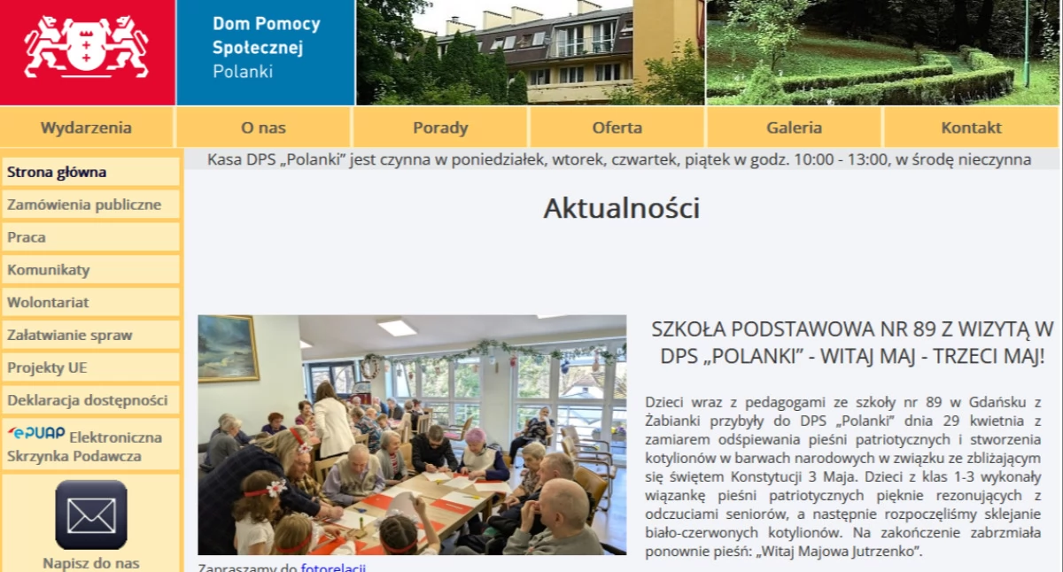 Print screen ze starnë: https://www.dpspolanki.pl/