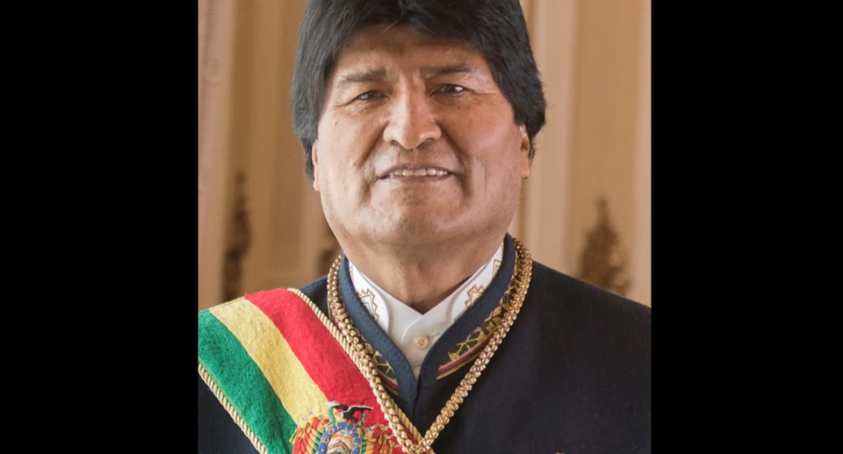 Evo Morales. Òdj. EneasMx; zdrzódło: https://pl.wikipedia.org/wiki/Evo_Morales#/media/Plik:Evo_Morales_Ayma_(cropped_3).jpg