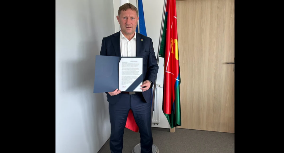 Wójt Gminë Stãżëca I. Stencel. Òdj. z facebókòwi starnë Gminë Stãżëca