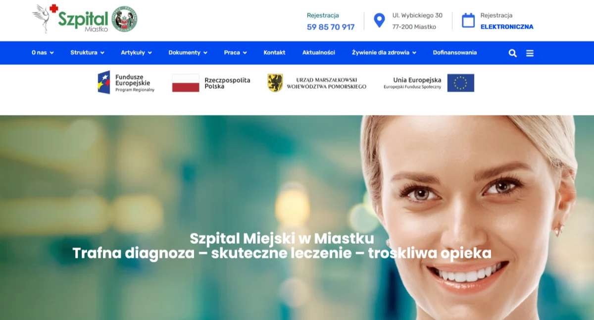 Print screen ze starnë https://www.szpitalmiastko.pl/