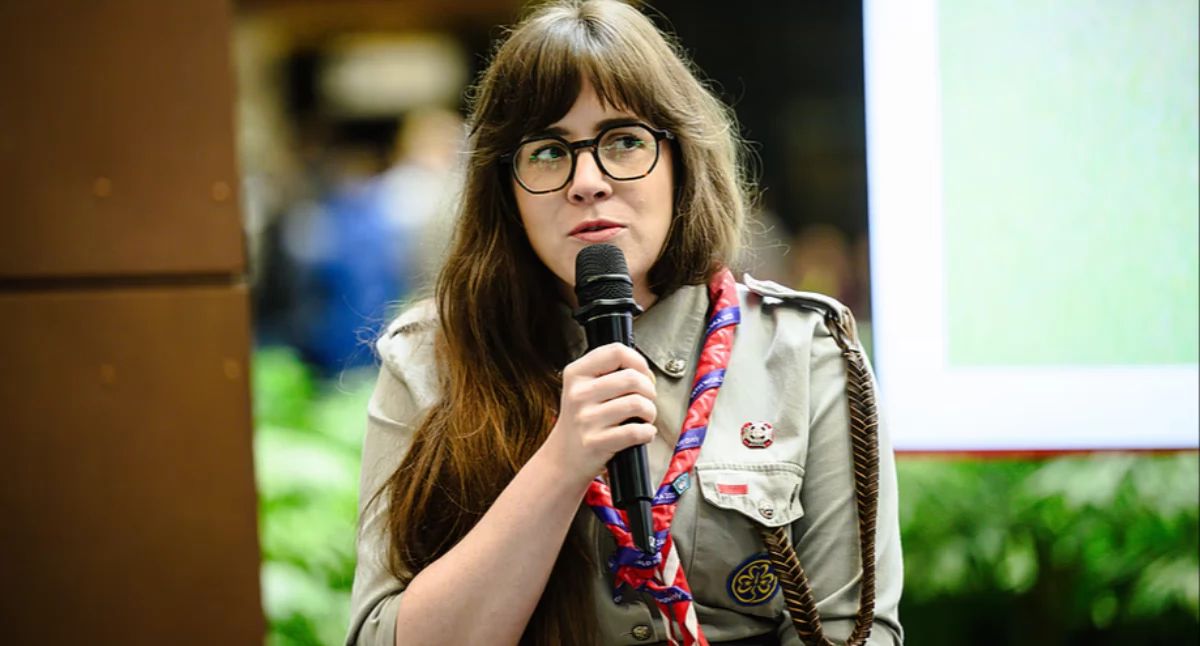 Hm. Martina Kòwackô, przédniczka ZHP. Òdj. Marcin Gadomski / www.gdansk.pl