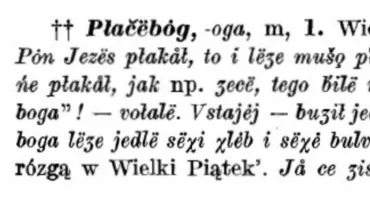 BÒŻÉ RANË w PLACZËBÒGA